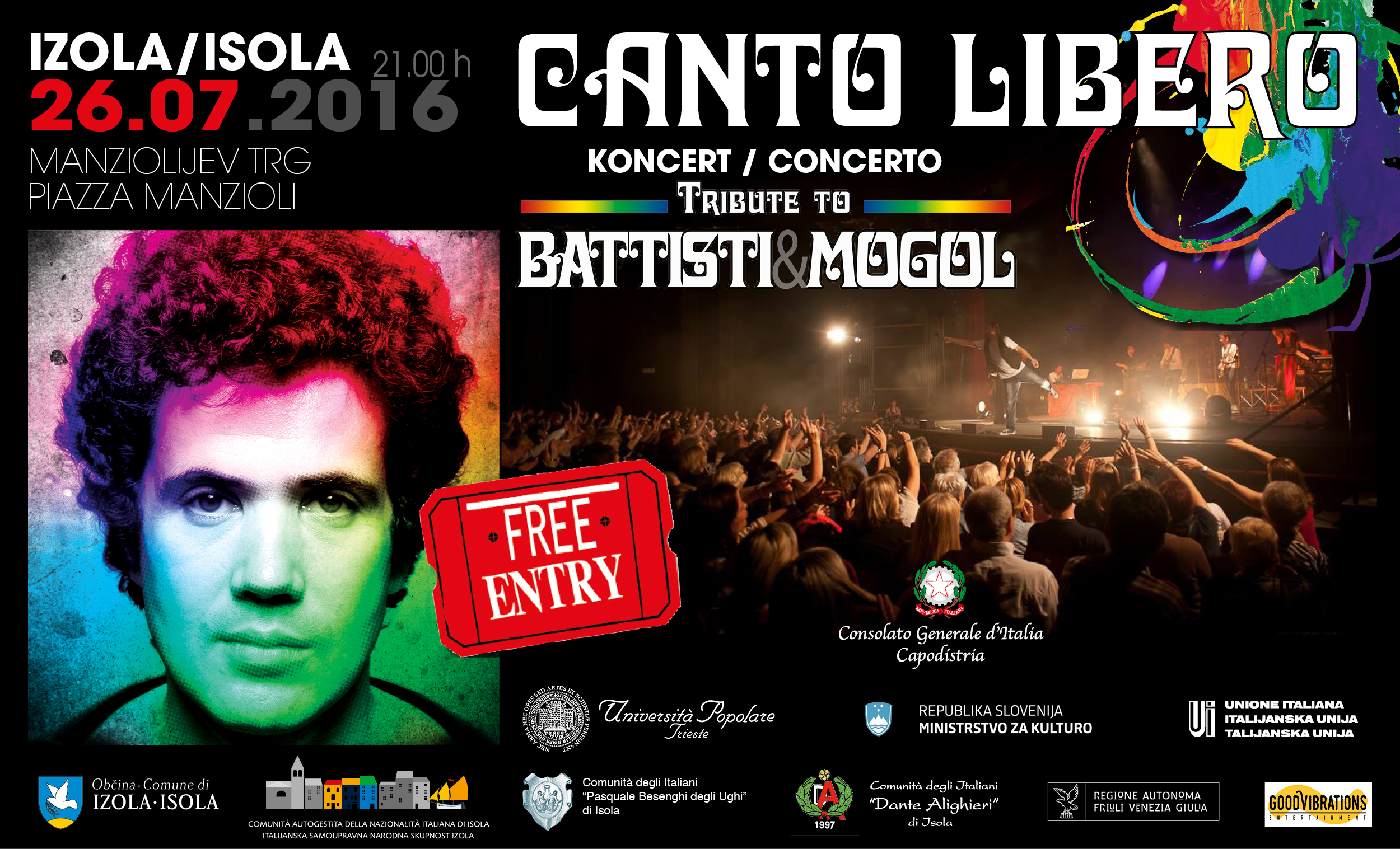 “Canto Libero” Summer Tour: 2^ data ISOLA (Slovenia)