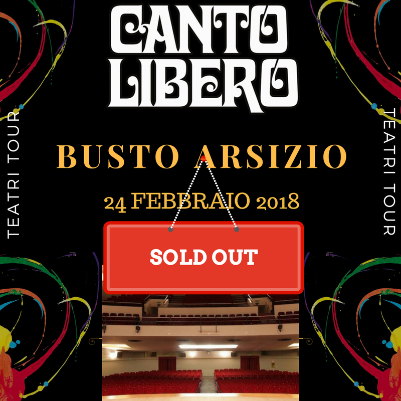 Canto Libero: data di Busto Arsizio sold out in prevendita!