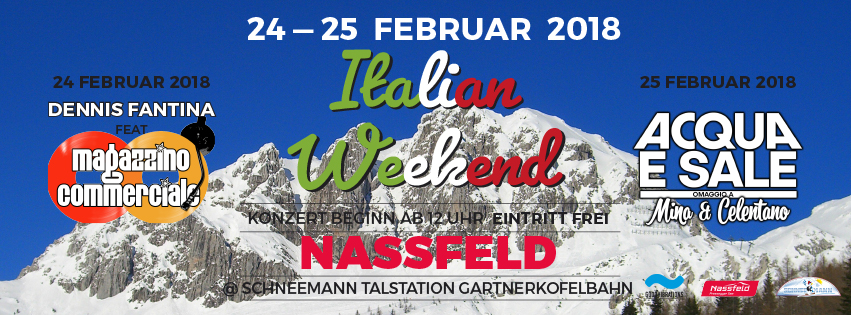 “Italian weekend” a Passo Pramollo/Nassfeld: 24/25 febbraio 2018