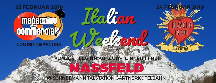 “Italian weekend” 3^ edizione a Passo Pramollo/Nassfeld: 23/24 febbraio 2019