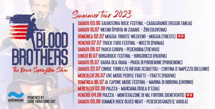 Blood Brothers “The Bruce Springsteen Show” – Summer Tour 2023