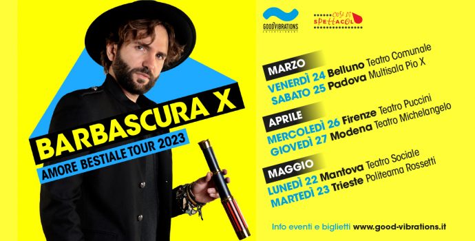 Barbascura X – “Amore bestiale” Teatri Tour 2023