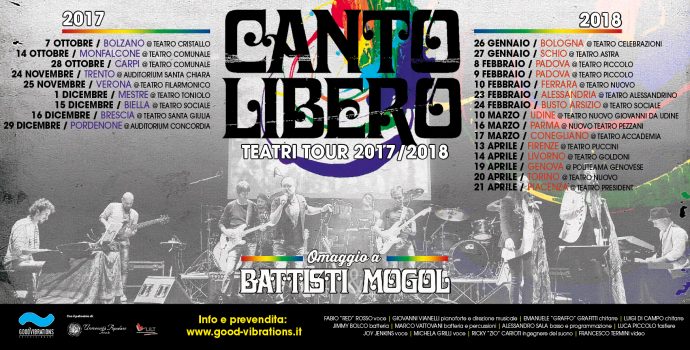Annunciato il “Teatri tour 2017/2018” di Canto Libero